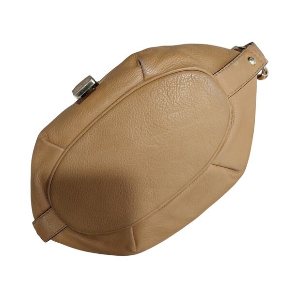 MICHAEL KORS! WARM PECAN BROWN/TAN PEBBLED GENUINE LEATHER HANDBAG, PURSE, BAG! - Picture 8 of 12